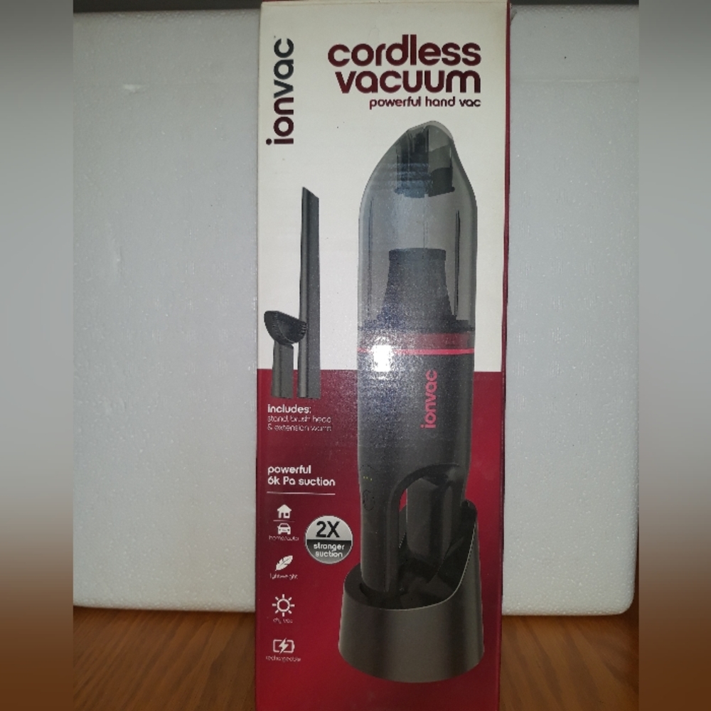Cordless Vacuum Powerful Hand Vac, Stand, Brush, Extension 2X Stronger Suction